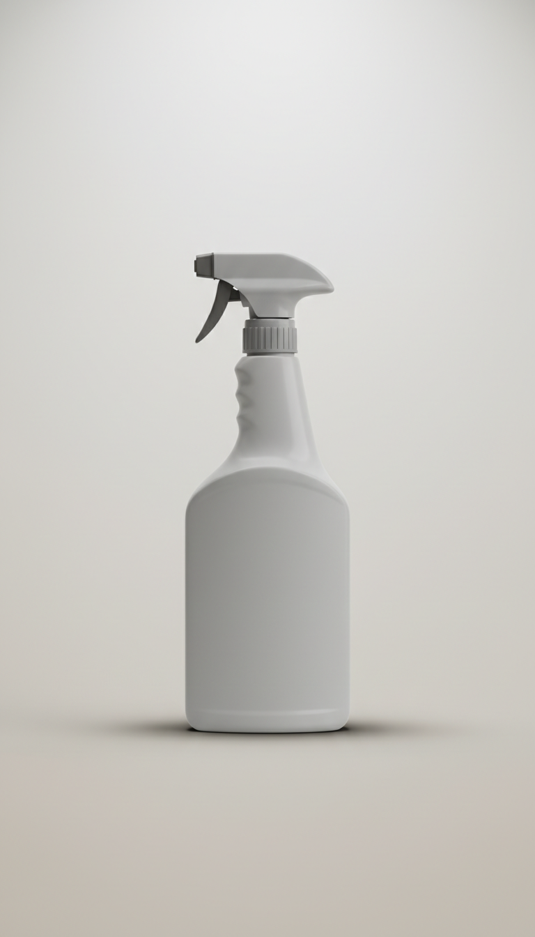 Monochrome Cleaning Spray Bottle Ergonomic Grip