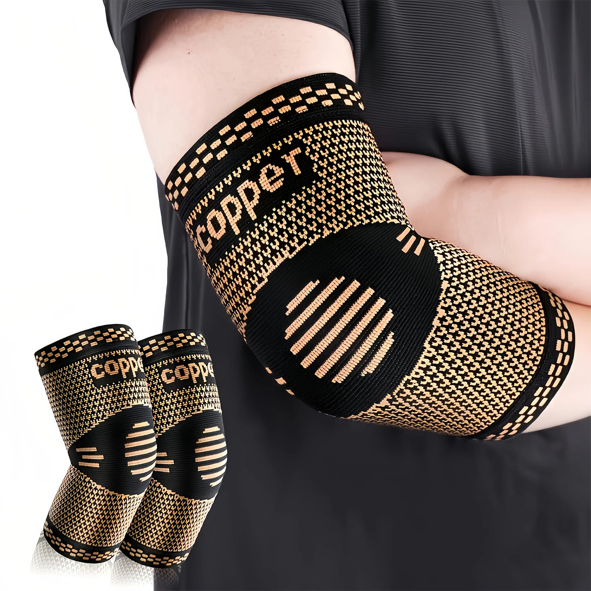 Compression Elbow Sleeve, Breathable Sports Support Sleeve