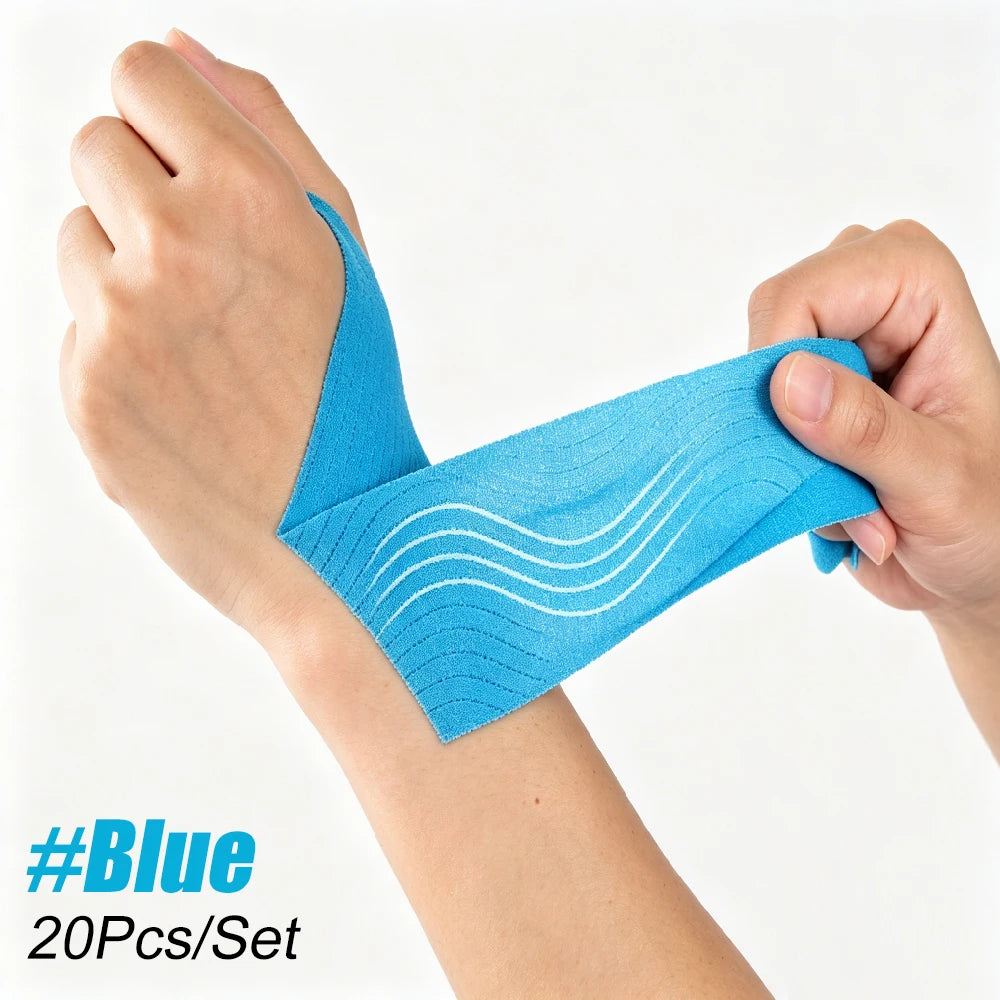 20-Piece Pre-Cut Kinesiology Tape Strips, Waterproof Wrist Support Tape