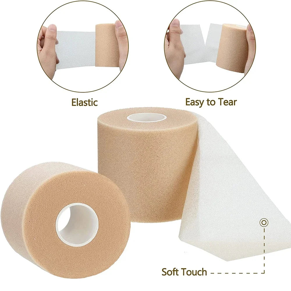 Athletic Foam Underwrap Tape, Stretchy Non-Adhesive Sports Pre-Wrap