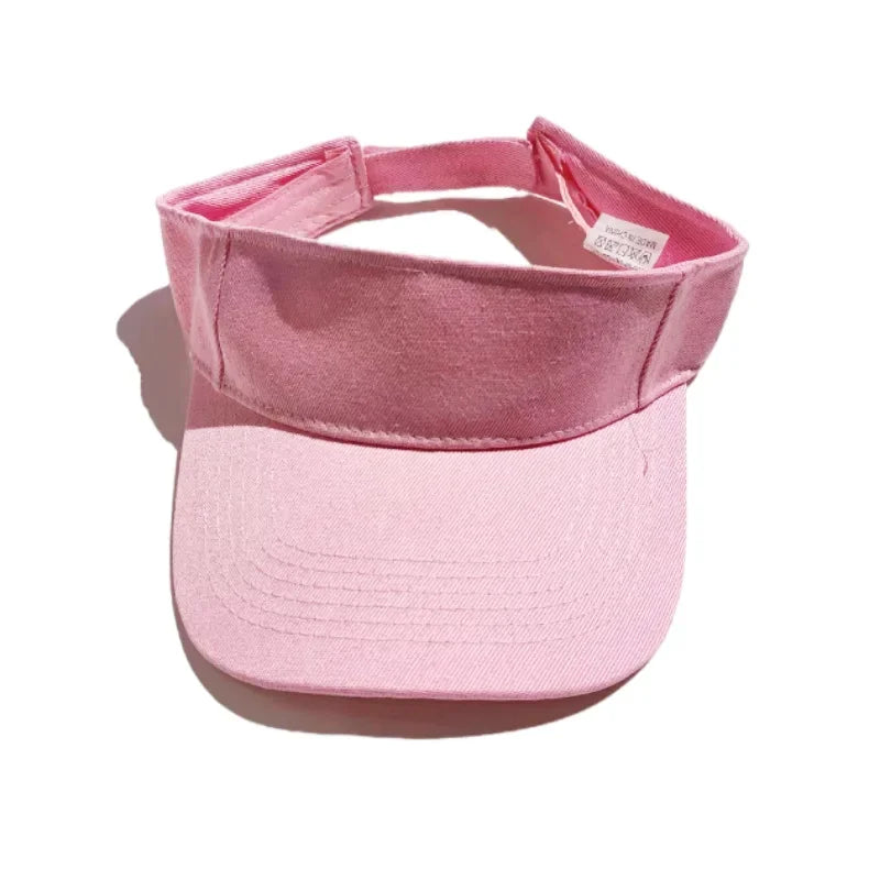 Unisex Outdoor Sports Sun Visor Hat - Adjustable Cotton Tennis Golf Cap, UV Protection Top Empty Running Hat for Men & Women